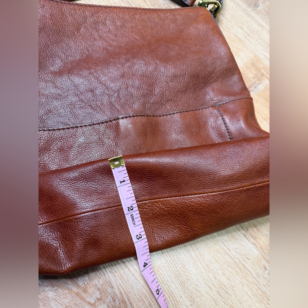 Fossil Amelia Brown Leather Shoulder Boho Crossbody Bag - Picture 8 of 12